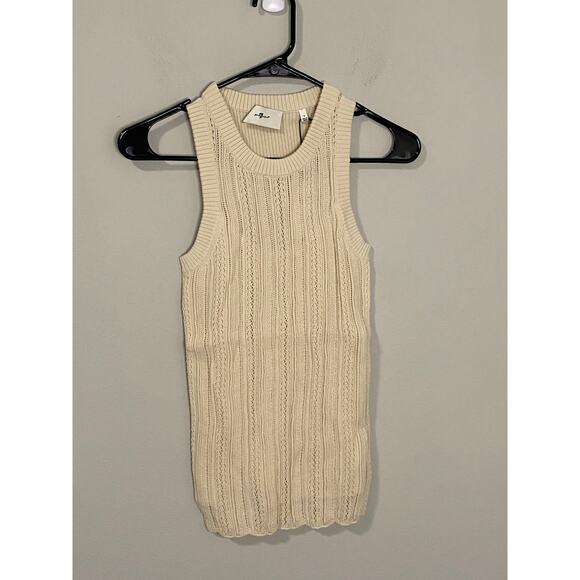 New 7 for All Mankind Womens Crochet Tank Top Size Small - Picture 1 of 3